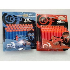 Lot /2 Play Tek Team Red & Blue Precision Darts 40 Packs (N5) Each Total of 80